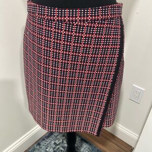 Shoshanna Women's Tweed Skirt - Navy and Red size 6